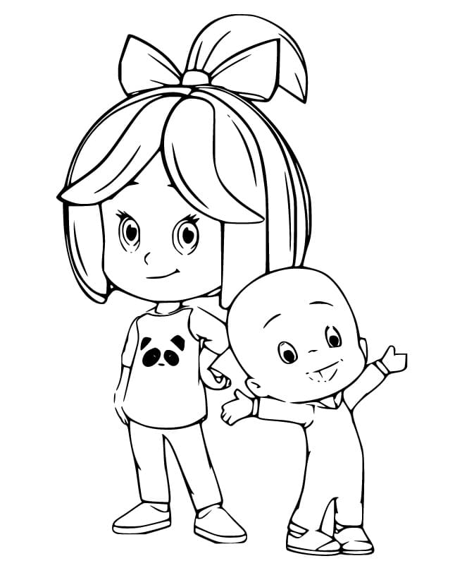 Printable Coloring Book of Cleo and Cuquin Characters