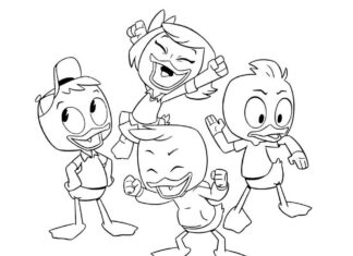 Coloring Book Ducktales Characters to Print