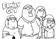 Livro para colorir personagens Family Guy para imprimir