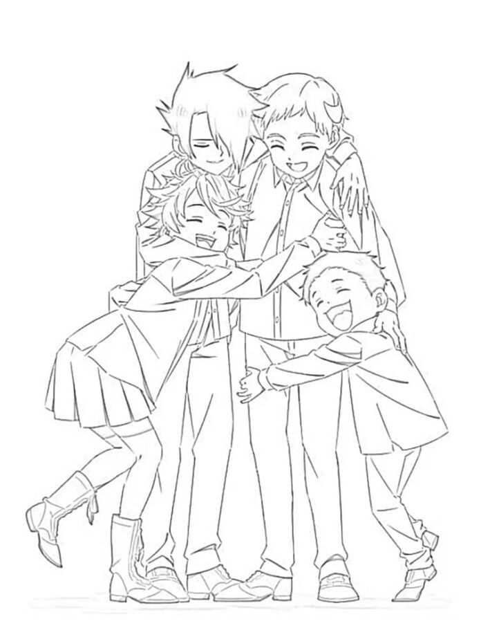 Coloring Book Characters from The Promised Neverland