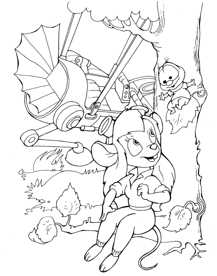 Printable Chip and Dale Coloring Book