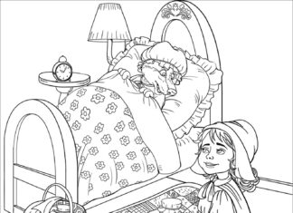 Little Red Riding Hood Fairy Tale Characters Coloring Book