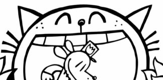 印刷可能な塗り絵ドッグマン漫画のキャラクター