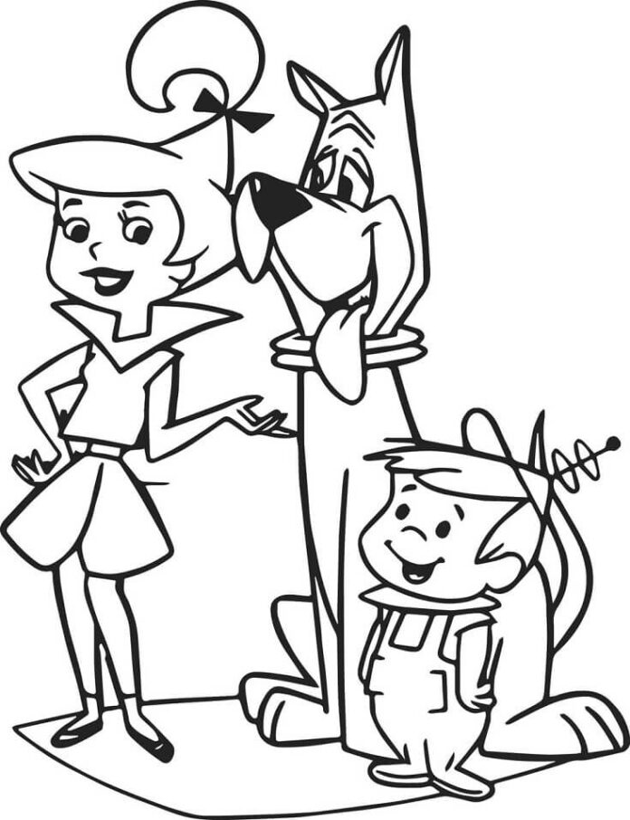 Coloring book Jetsons characters to print for kids