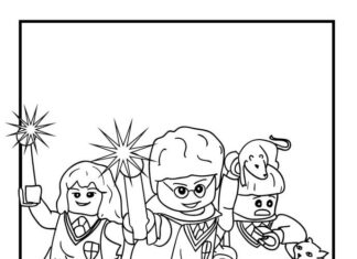 Printable Lego Harry Potter Fairy Tale Characters Coloring Book