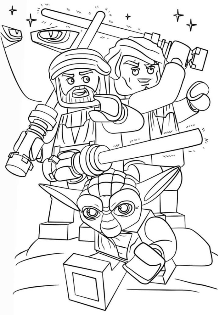 Värityskirja Lego Star Wars hahmot