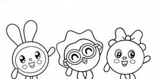 Livre de coloriage en ligne des personnages BabyRiki de la série télévisée pour enfants
