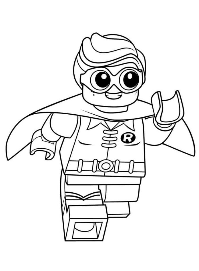 Robin Lego Avengers coloring book for kids to print