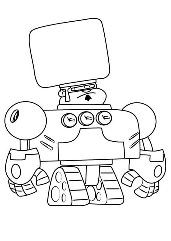 Druckfähiges Robo Ron-Malbuch von Atomic Pacyn