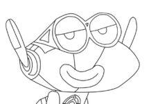 Coloring Book Robot UD from the cartoon
