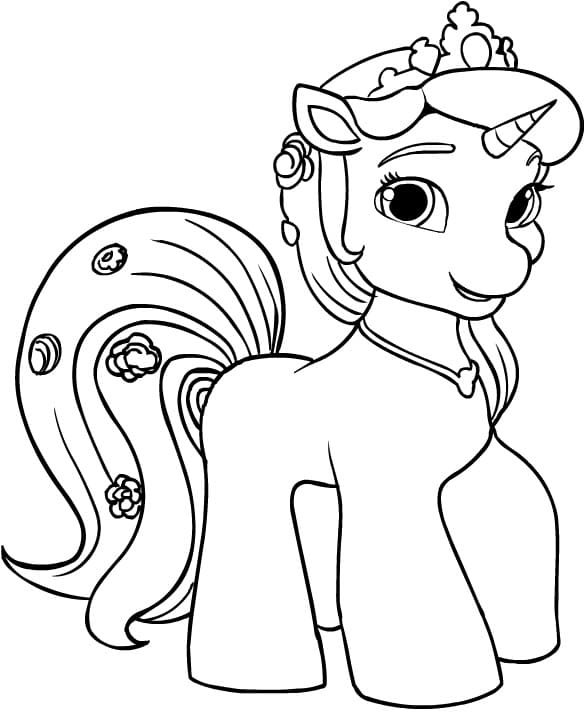 Printable Rose Coloring Book with Filly Funtasia