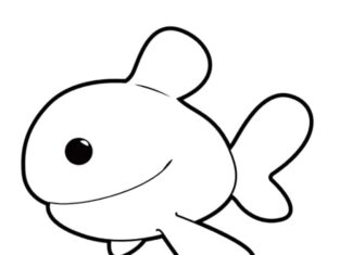 Uki Fish malebog til udskrivning