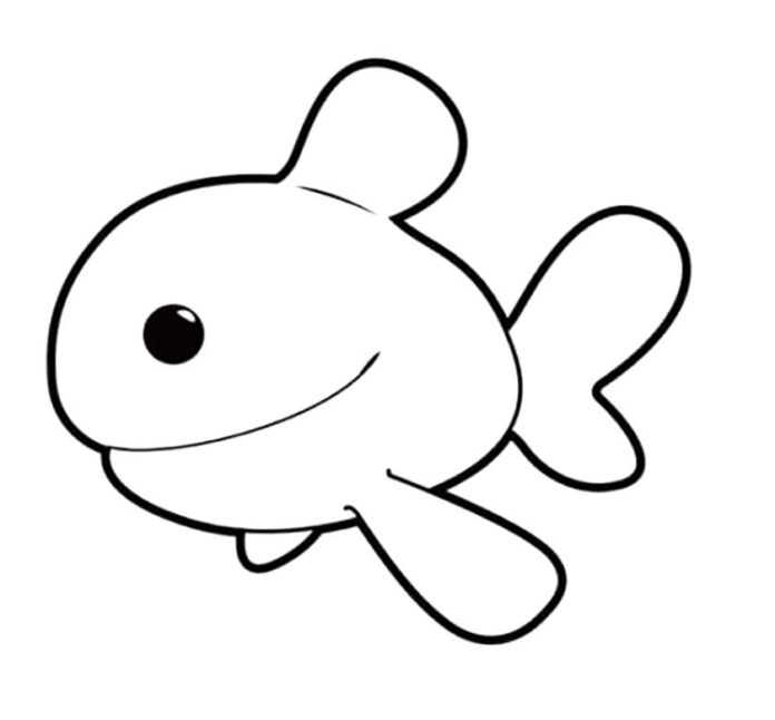 Uki Fish färgbok som kan skrivas ut