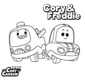 Coloring Book Cars from Go! Go! Cory Carson to print and online