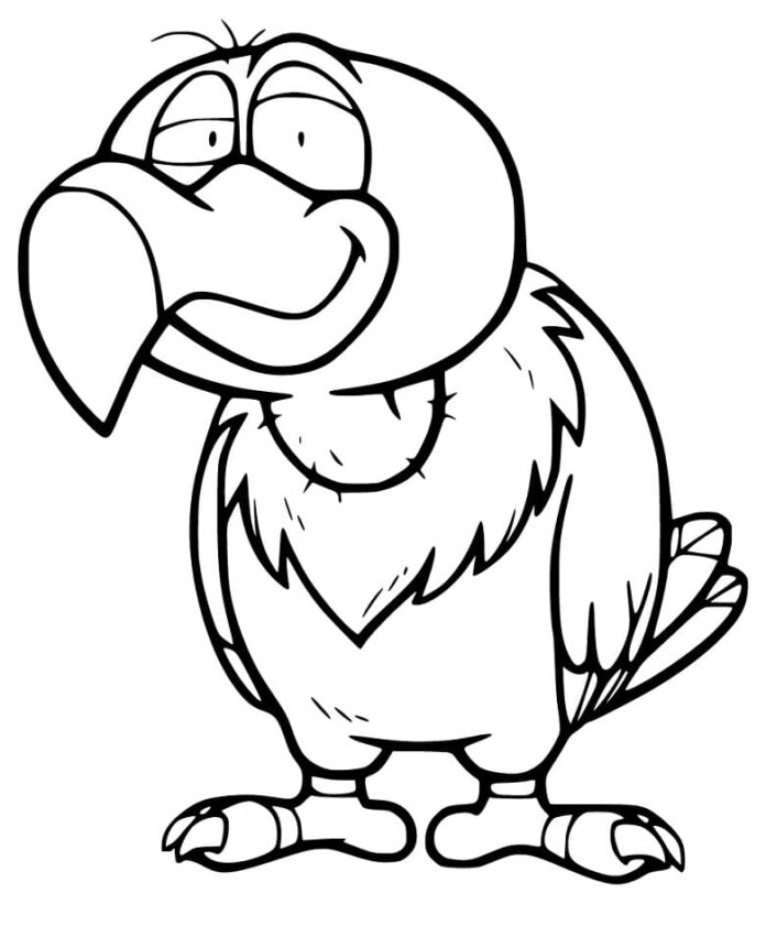 Online coloring book Vulture from cartoon for kids