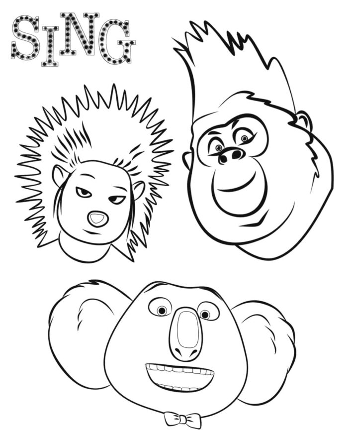 Sing coloring book for kids to print