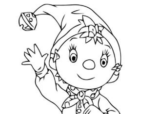 Noddy the Gnome coloring book for kids to print