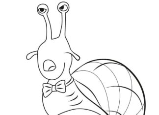 Omalovánky k vytisknutí Snail Ray