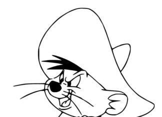 Speedy Gonzales omaľovánka z karikatúry na vytlačenie