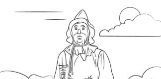 Espantalho do livro de colorir Wizard of Oz para imprimir