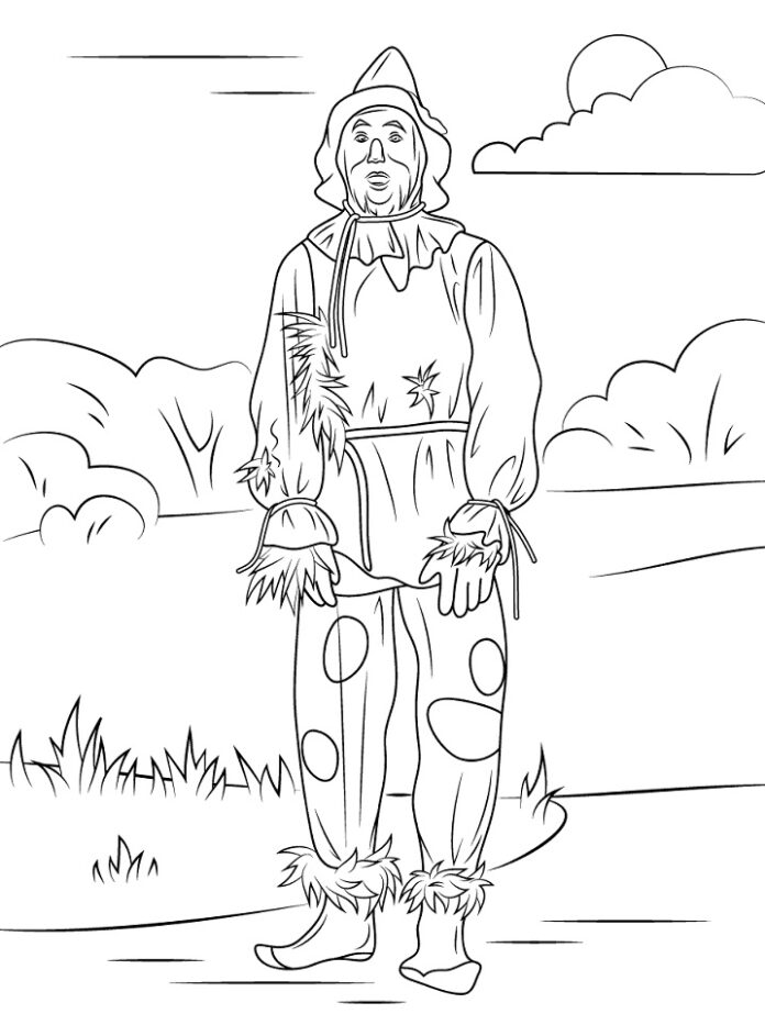 Strašiak na vyfarbenie z knihy Čarodejník zo krajiny Oz
