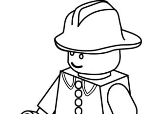 Lego City Firefighter - en målarbok att skriva ut