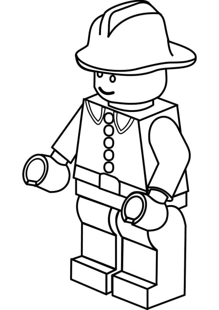 Lego City Firefighter - en målarbok att skriva ut