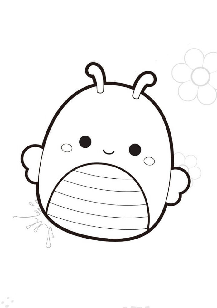 Sunny Squishmallows printable coloring book for kids