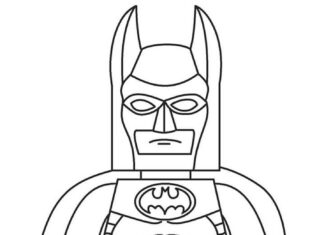 Kolorowanka Superbohater Batman Lego do druku