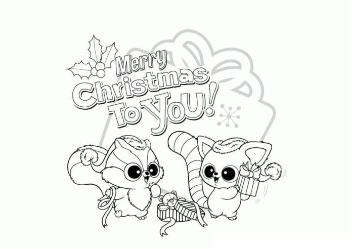 Libro di Natale da colorare stampabile di Yoohoo e amici