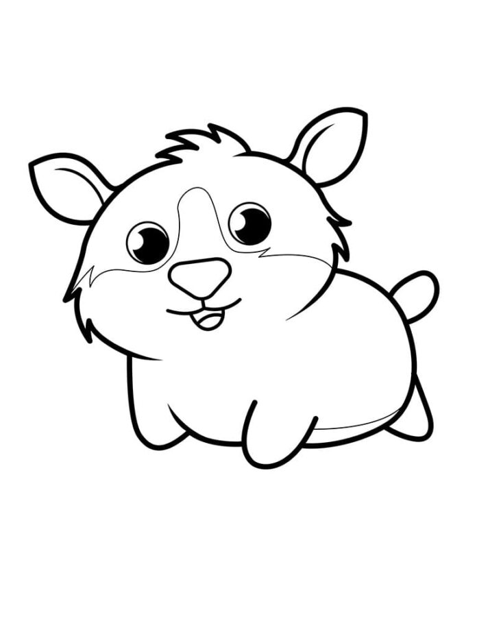 Guinea Pig coloring book for kids to print