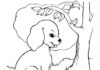 Puppy dog meadow coloring page printable