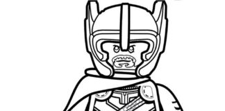 Printable Thor coloring book from Lego