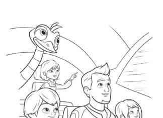 Livro para colorir Tomorrowland para as crianças imprimirem