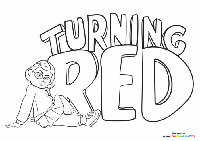 Turning Red - en färgläggningsbok som kan skrivas ut