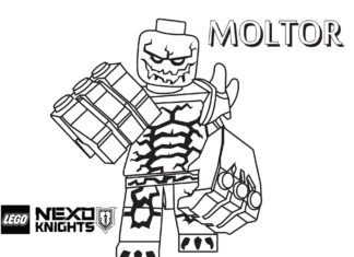 Omalovánky Lego Nexo Knight Warrior k vytisknutí