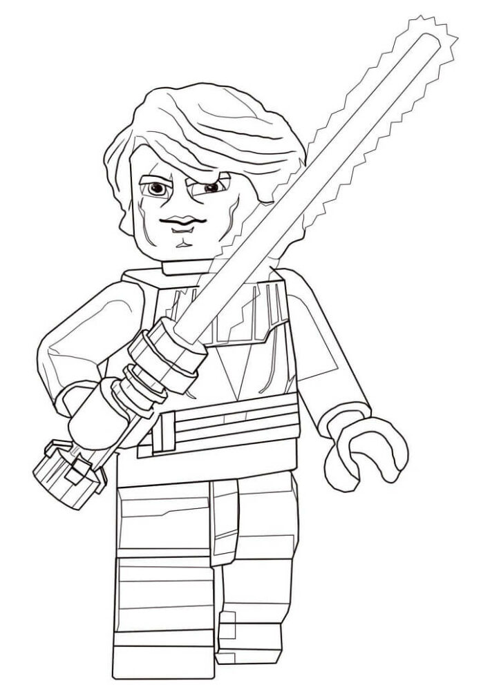 Lego Star Wars Anakin Skywalker harcos színezőkönyv