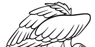 Livre de coloriage en ligne Le vautour effrayé pour les enfants