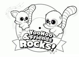 YooHoo and Friends målarbok för barn att skriva ut