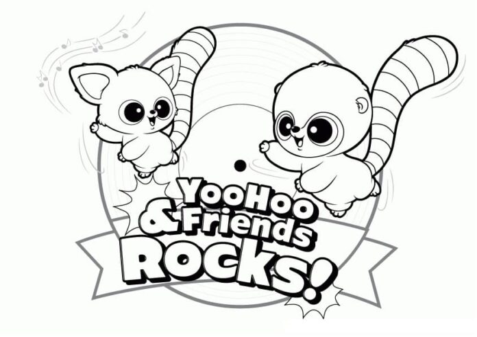 YooHoo and Friends 塗り絵ブック（子供用）印刷用