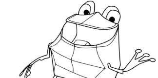 Printable Belly Up Frog Coloring Book