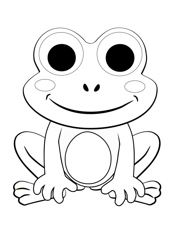 Frog coloring book for kids to print