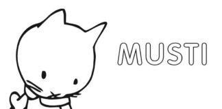 Livre de coloriage "Jouer avec Musti" à imprimer pour les enfants