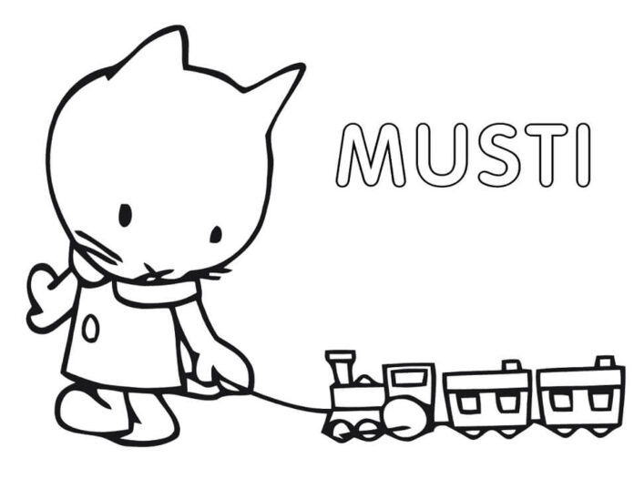 Coloring Book Fun with Musti for Kids to Print