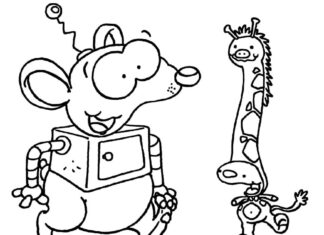 Printable Colouring Book Fun with Toopy and Binoo