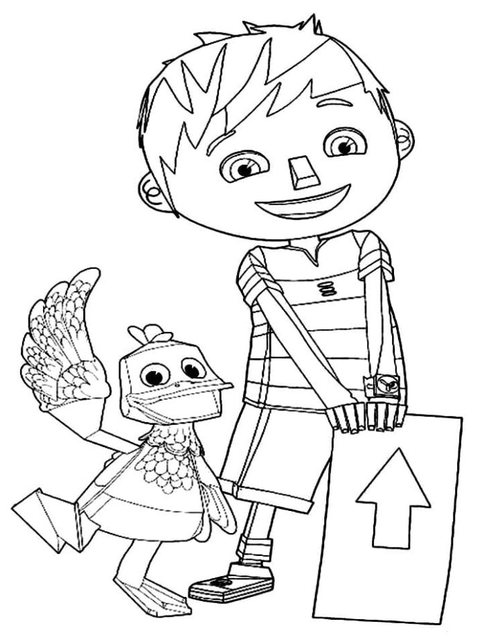 Livro para colorir Zack e Quack para crianças imprimir