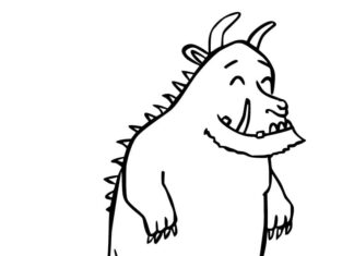 Satisfied Gruffalo coloring book for kids to print