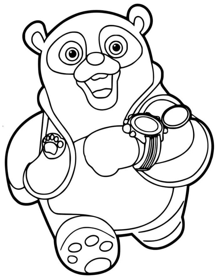 Nyomtatható kifestőkönyv Elégedett Oso medve