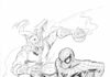 Online coloring book Green Goblin and Spiderman duel