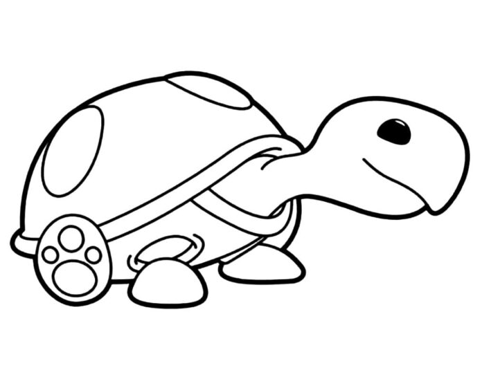 Utskrivbar sköldpadda Uki sköldpadda Färgbok